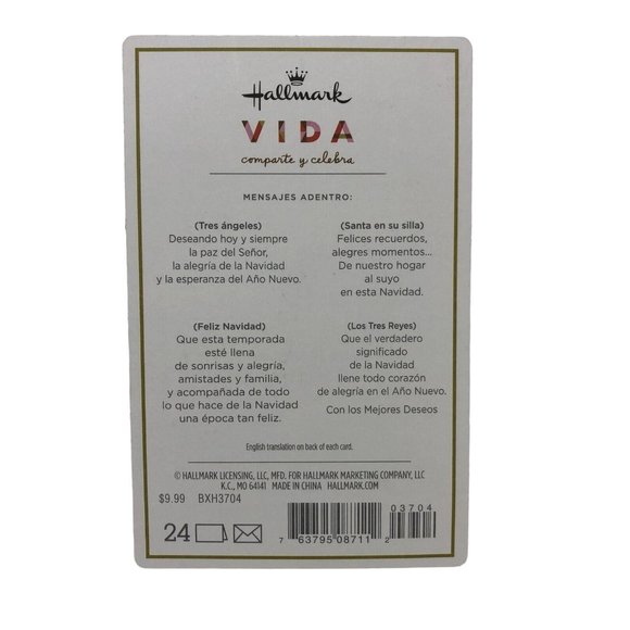 Hallmark VIDA Boxed Christmas Cards 4 Designs Feliz Navidad Santa Angels… - Picture 2 of 7